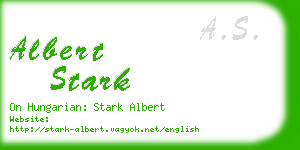 albert stark business card
